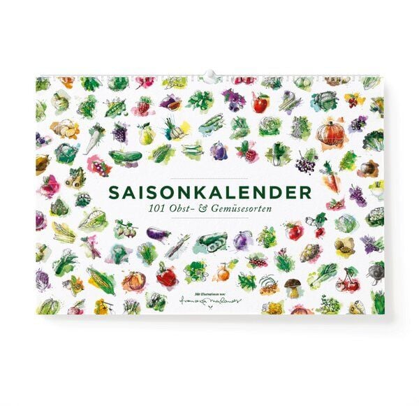 Saisonkalender Obst & Gemüse, Ringkalender: 101 Sorten